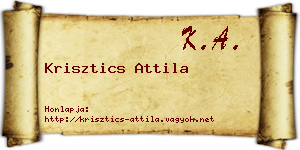 Krisztics Attila névjegykártya